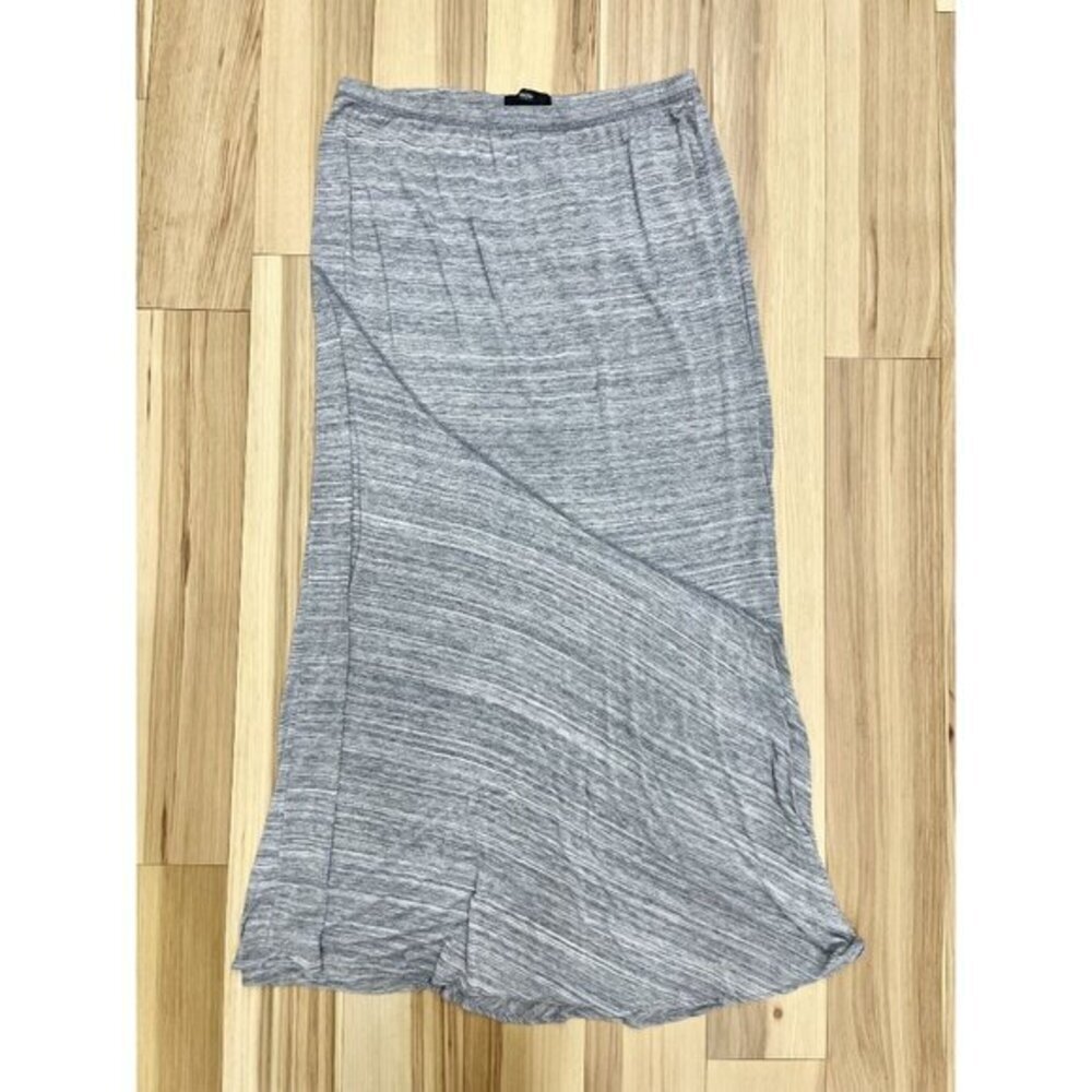 Mossimo Gray Heathered Maxi Skirt L